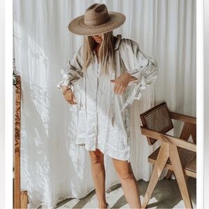 EUC LJC Designs Uma Linen Dress in Sand Oversized Small
